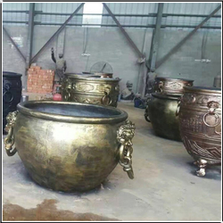 仿古做舊大號(hào)銅缸定制